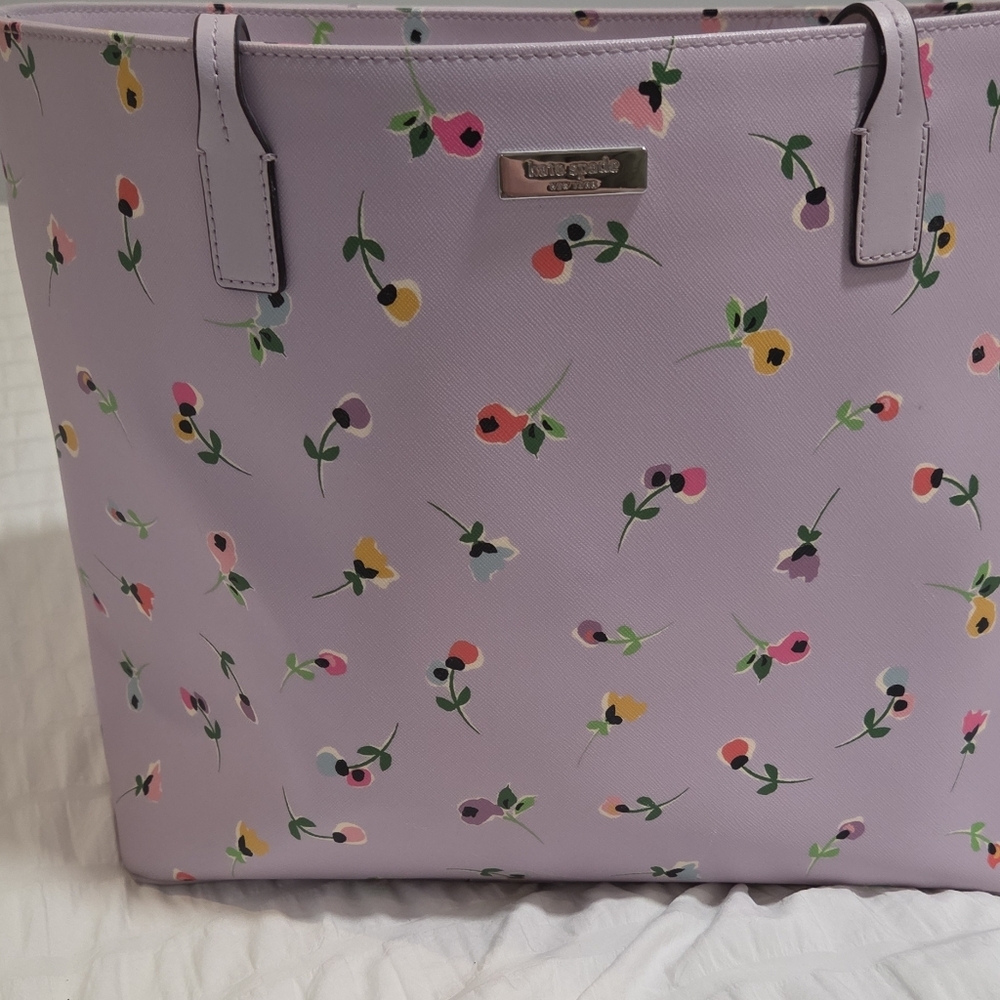 kate spade Lilac Floral Print Tote - Picture 3 of 13